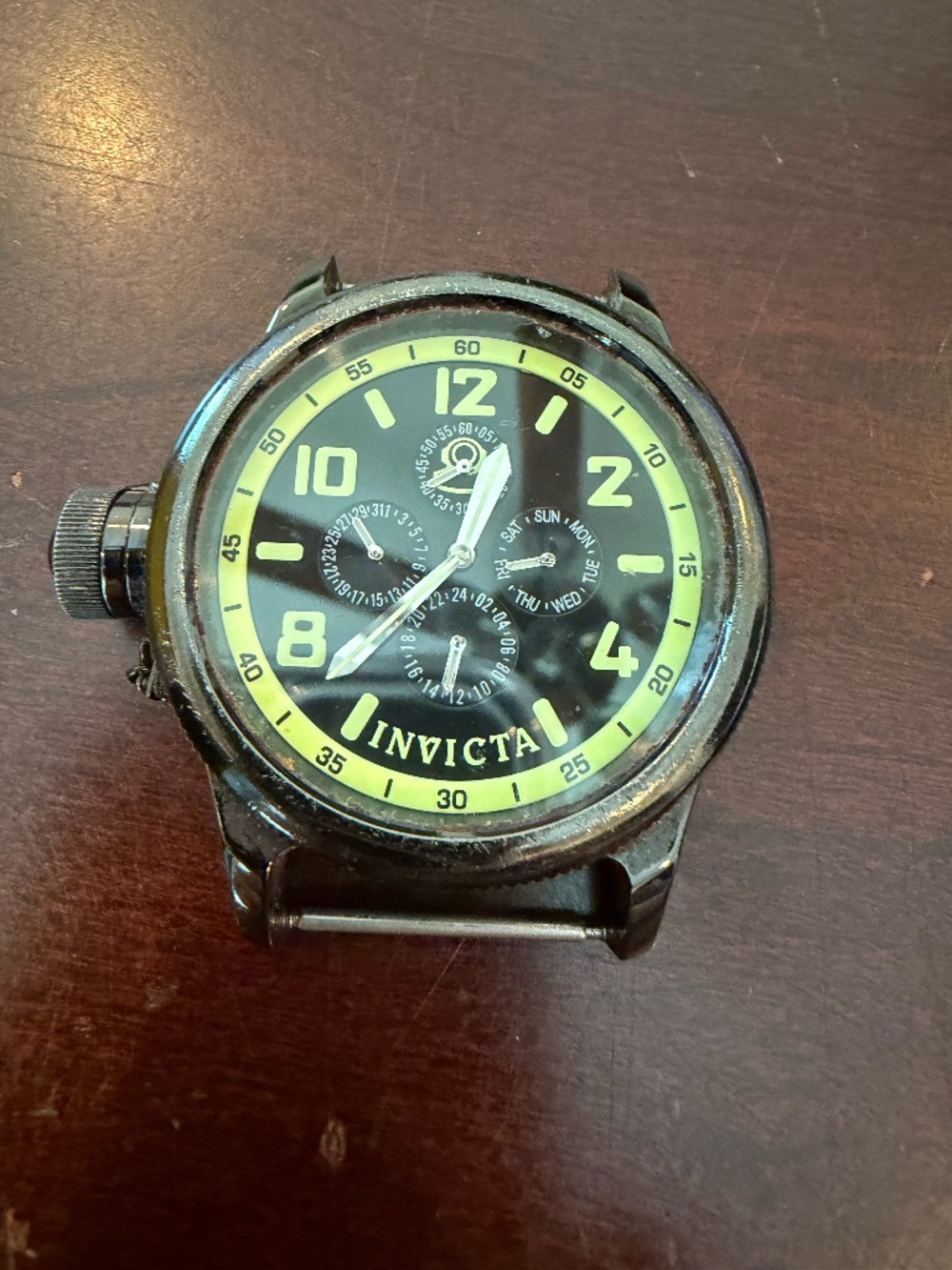 Invicta -1805 Mens Russian Diver Black Dial Watch No Band